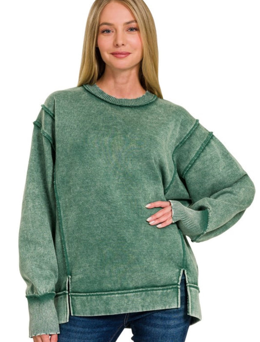 Exposed Seam Fleece Sweatshirt