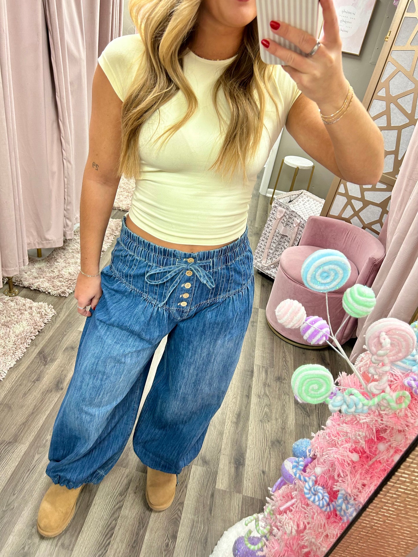 Wide Leg Tie Waist Pant