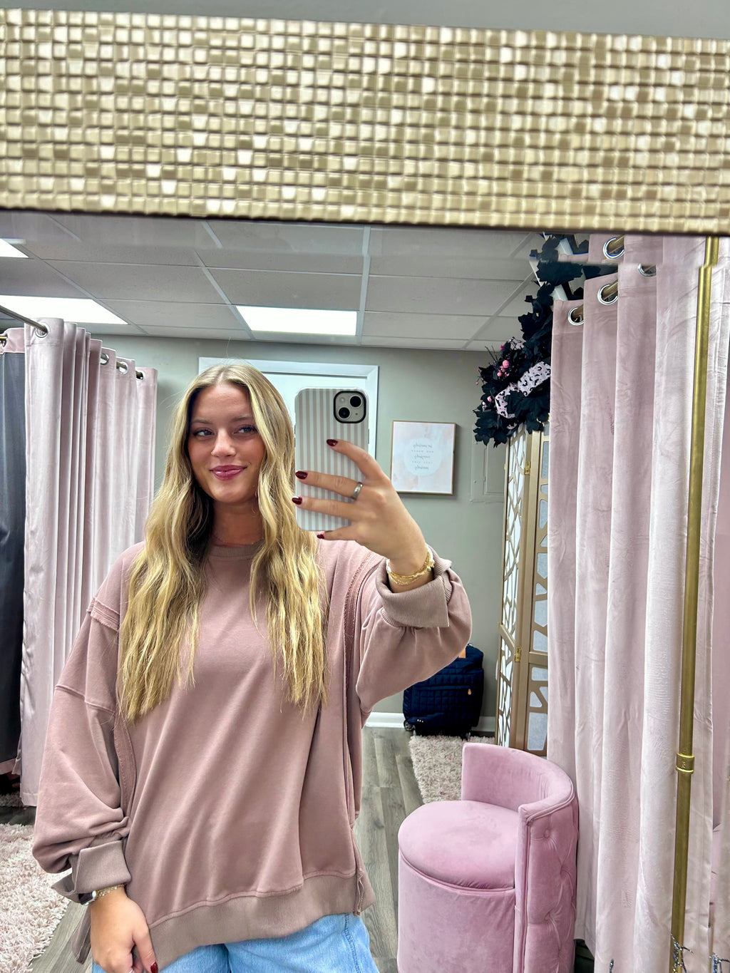 Oversized Slit Detailed Sweatshirt