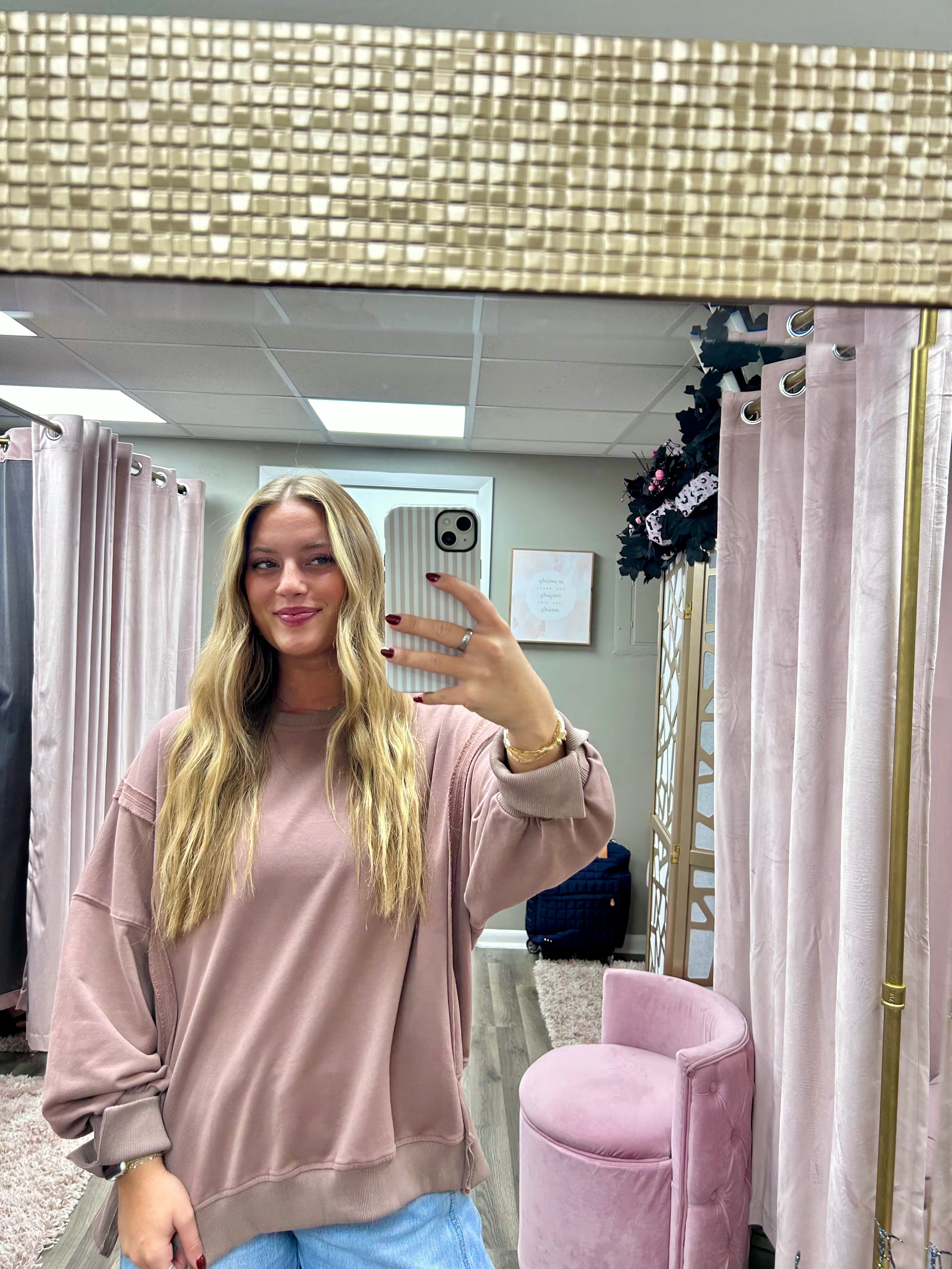 Oversized Slit Detailed Sweatshirt