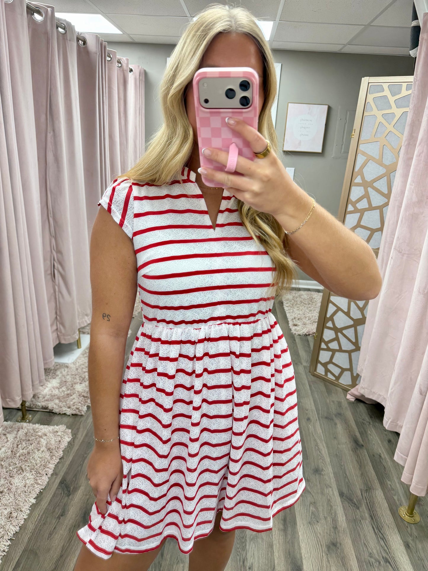 Knitted Lace Babydoll Dress