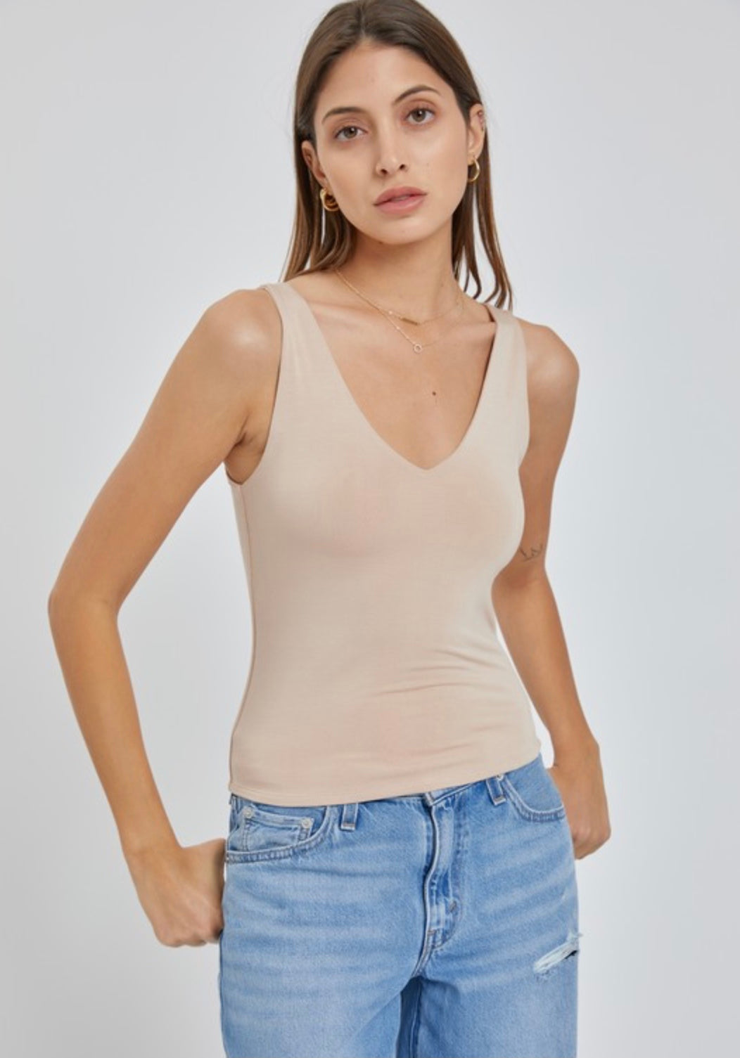 Butter V Neck Tank