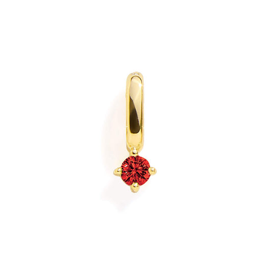 Birthstone Charm: Ruby / Gold