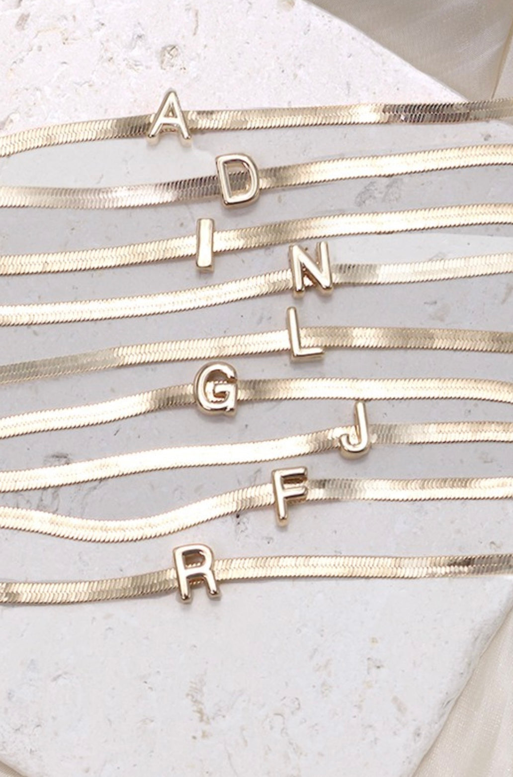 Herringbone Letter Necklace