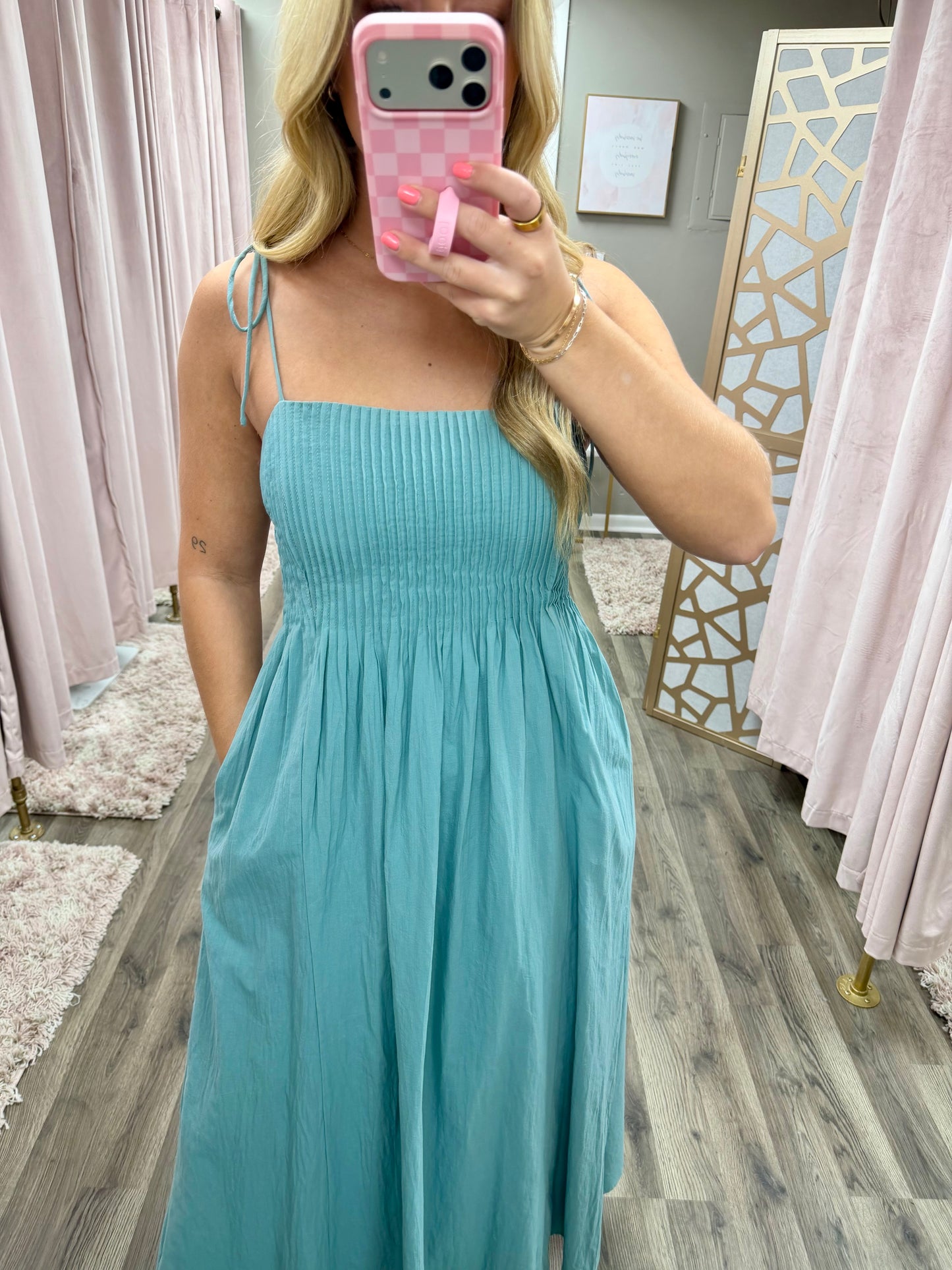 Crinkle Top Maxi Dress