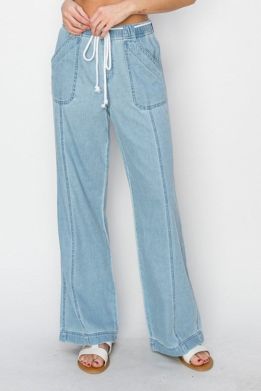 Risen High Rise Wide Leg Jean