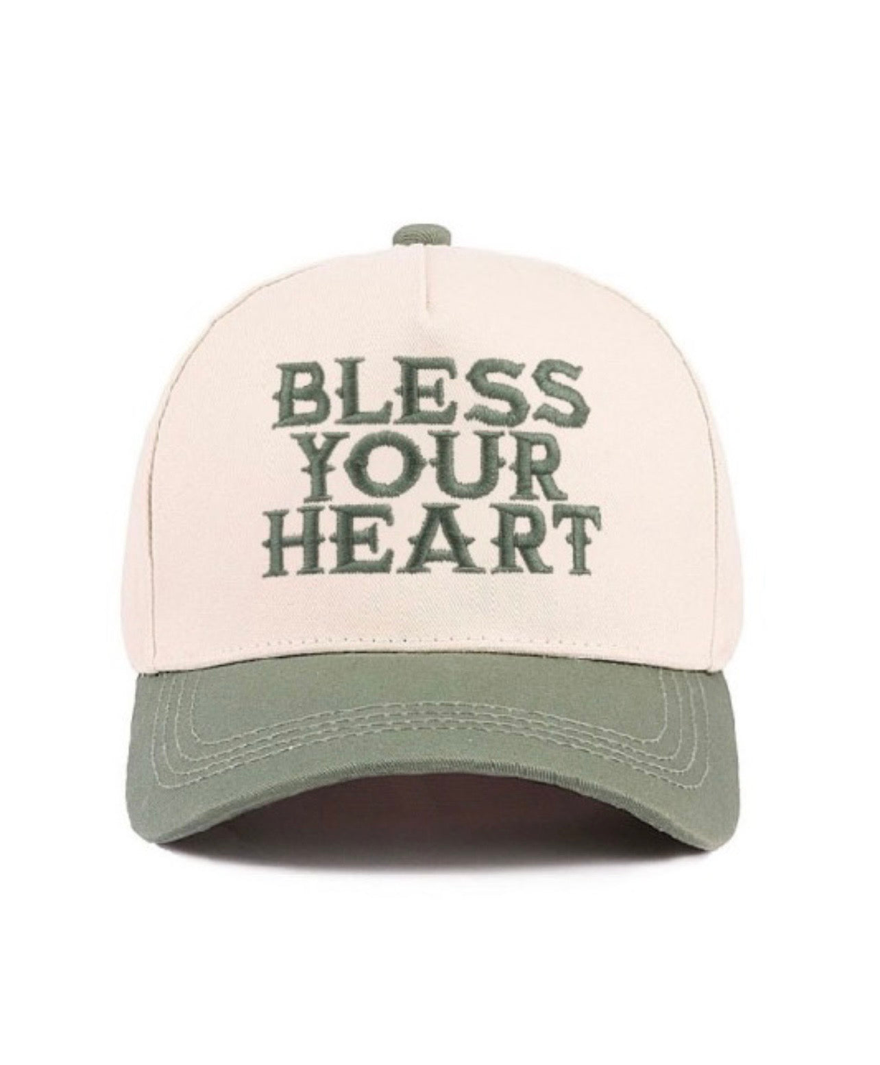 “Bless Your Heart” Two Tone Hat