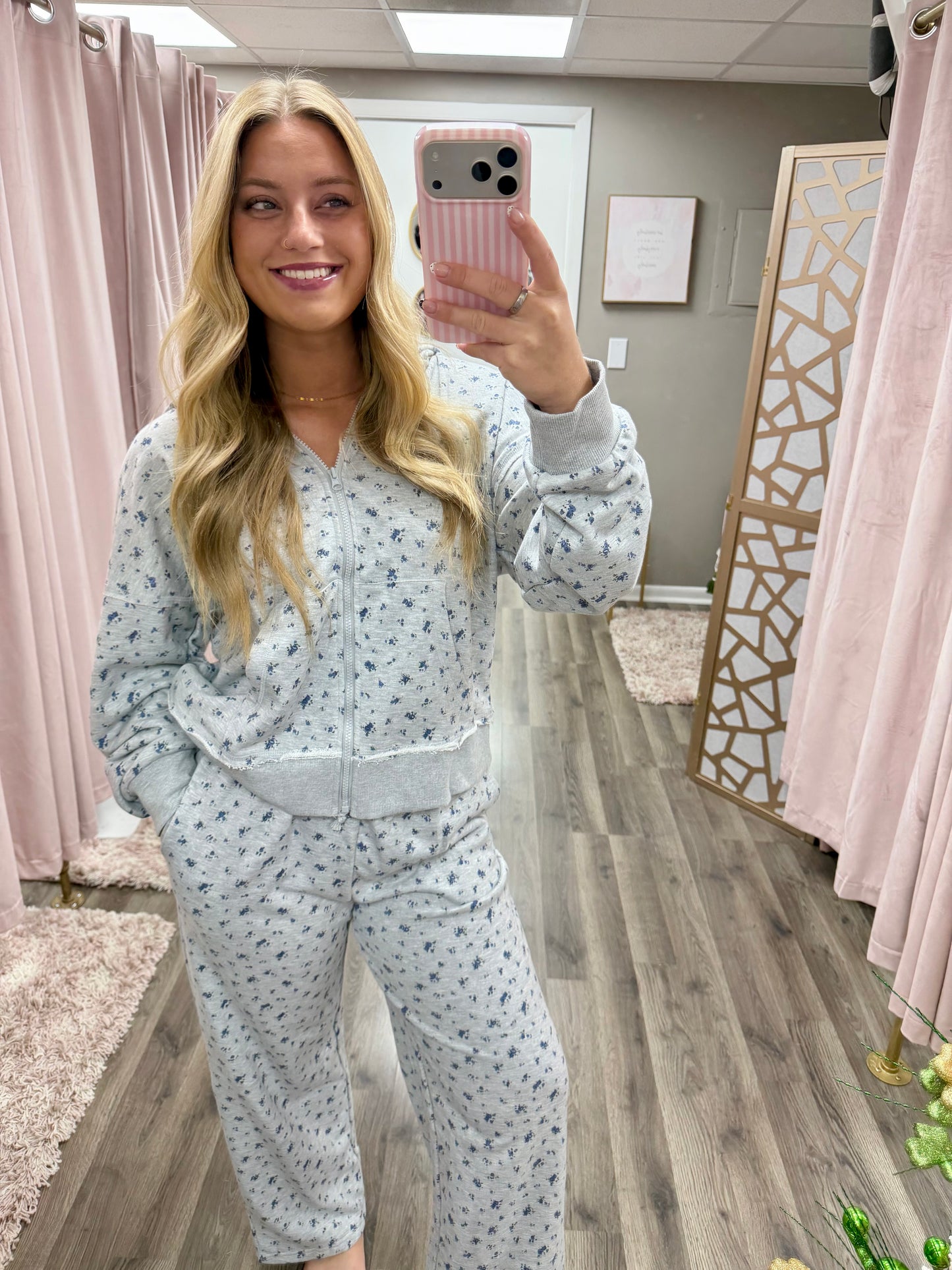 Floral Printed Wide Leg Lounge Pant