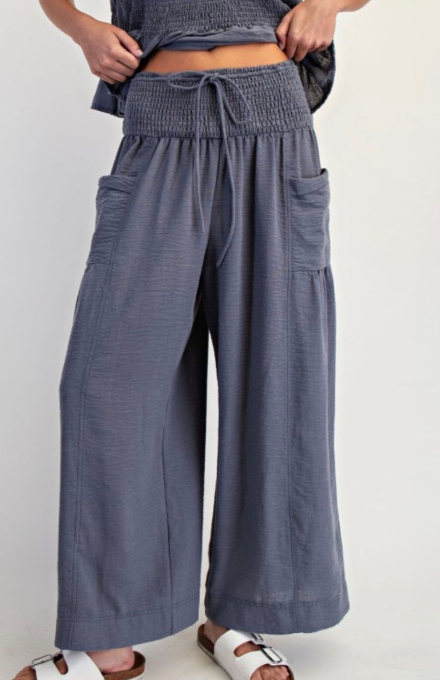Baggy Wide Leg Cropped Pant