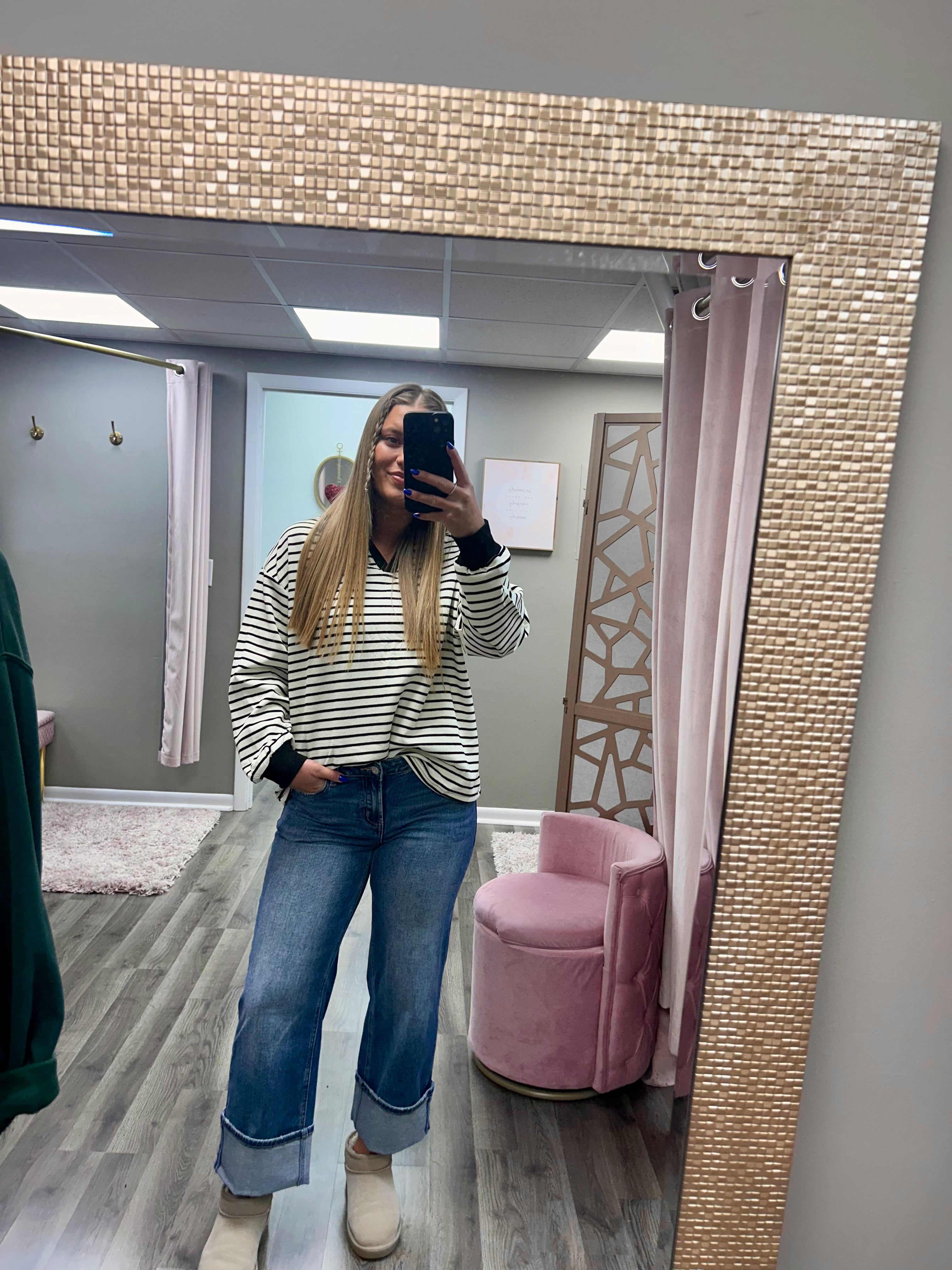 Bayeas Low Rise Straight Crop Jean
