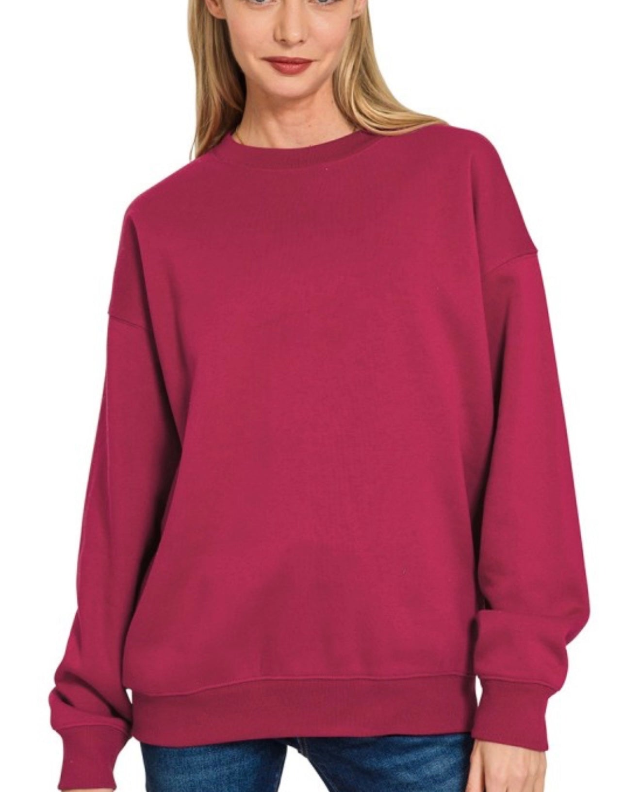 Plus Fleece Crewneck Pullover