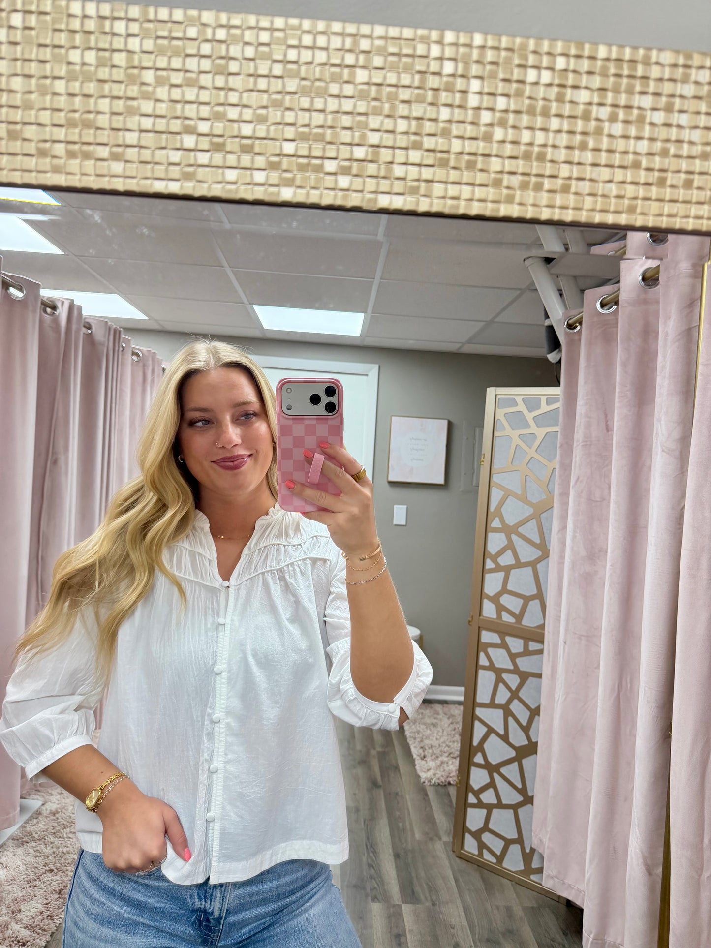 Button Up Flowy Blouse