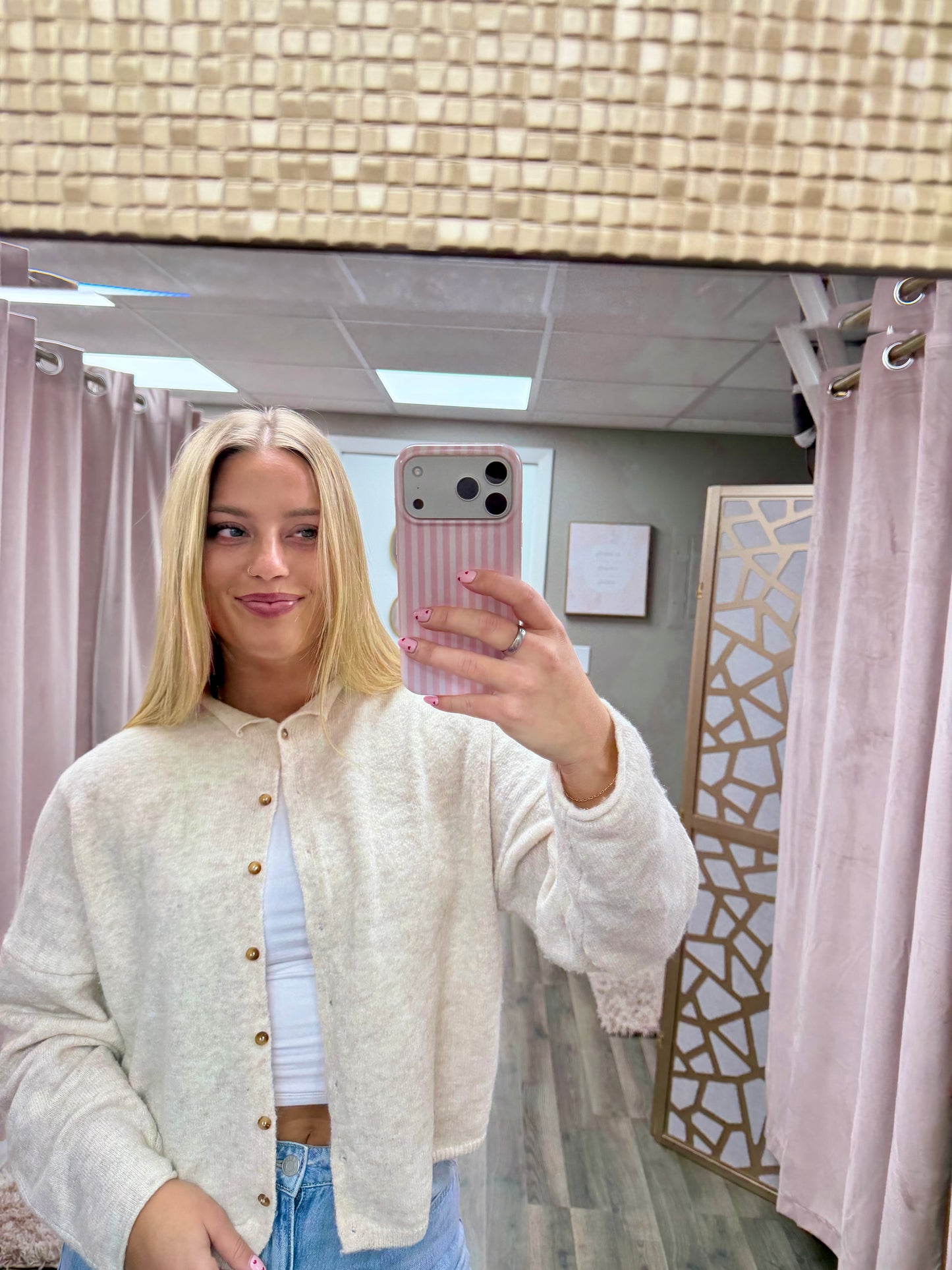 Collared Button Down Cardigan