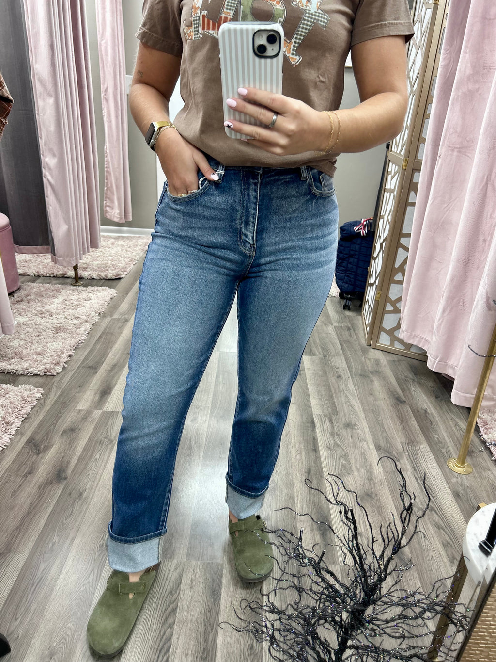 Cello High Rise Straight with Cuff