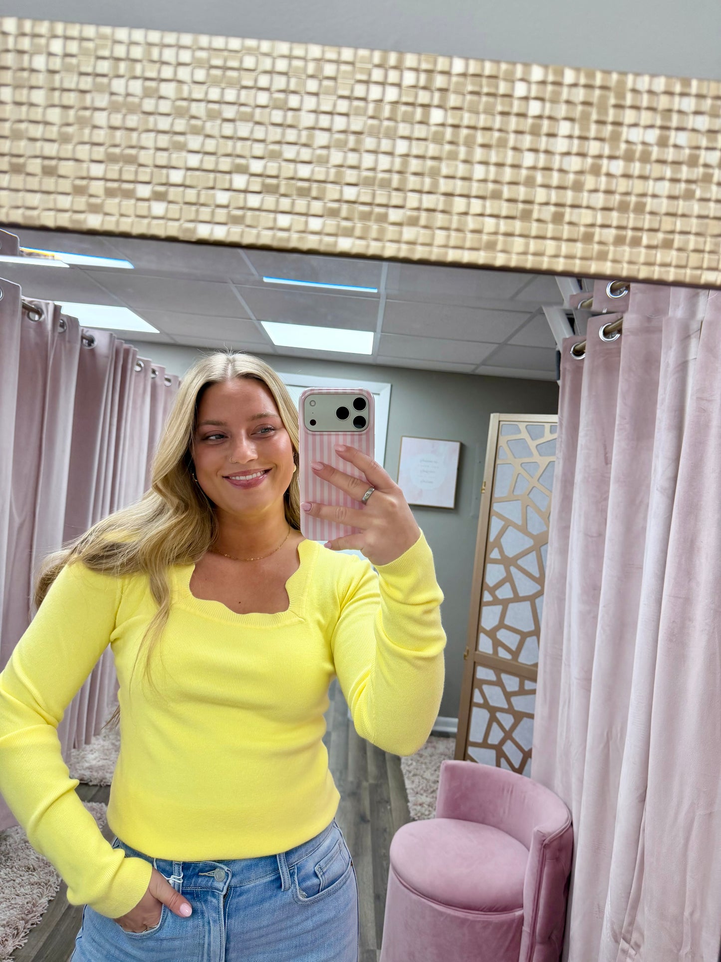 Scallop Scoop Neck Sweater