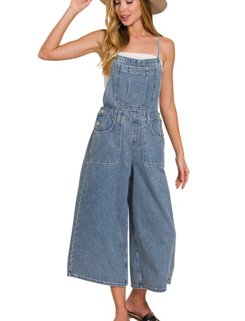 Washed Wide Leg Jumpsuit