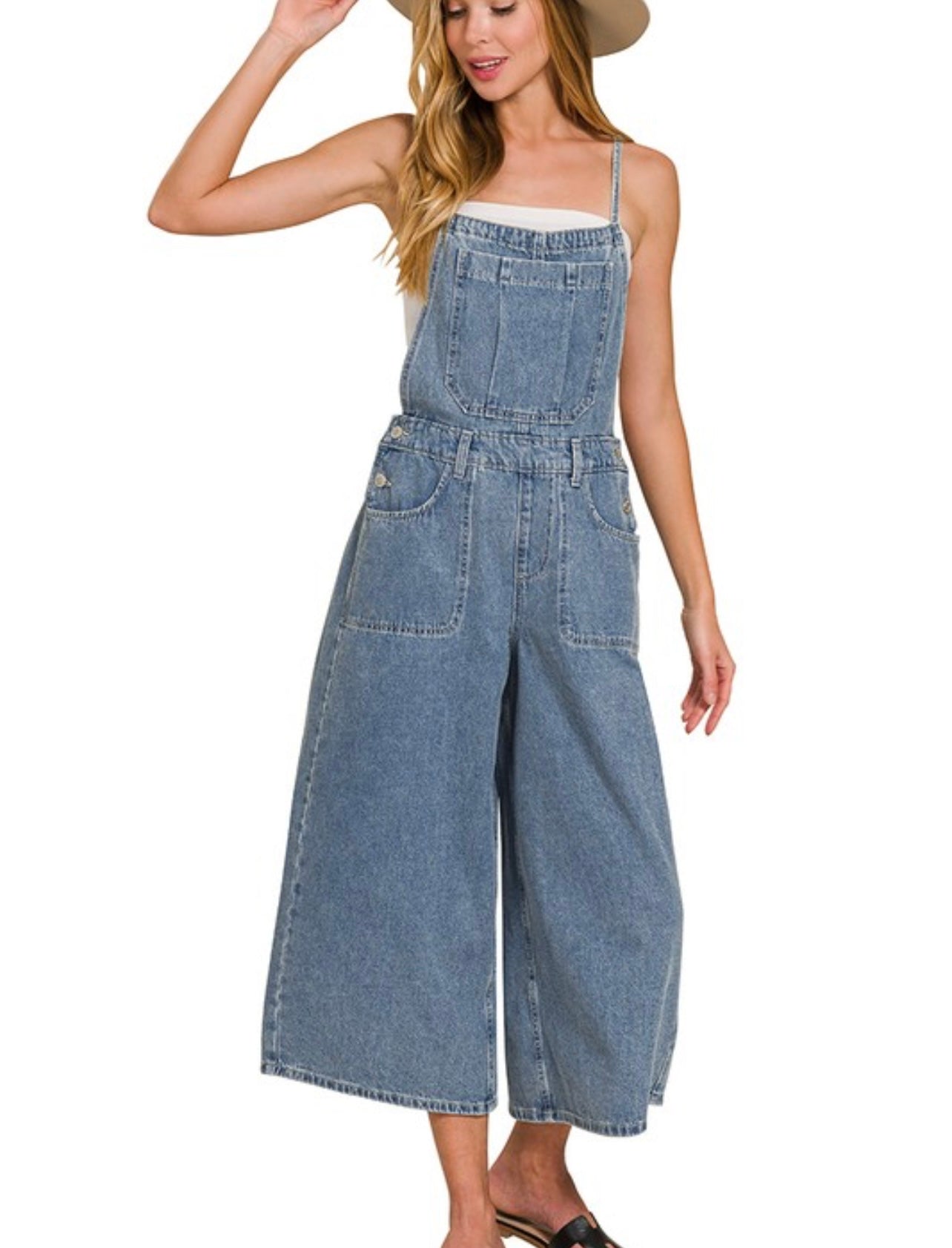 Washed Wide Leg Jumpsuit