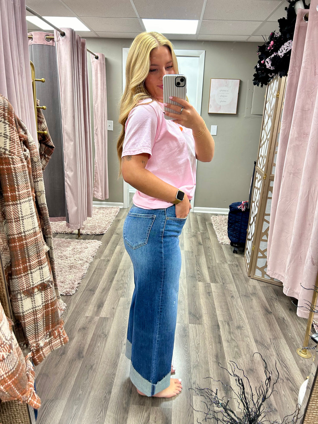 Cello High Rise Crop Wide Jean