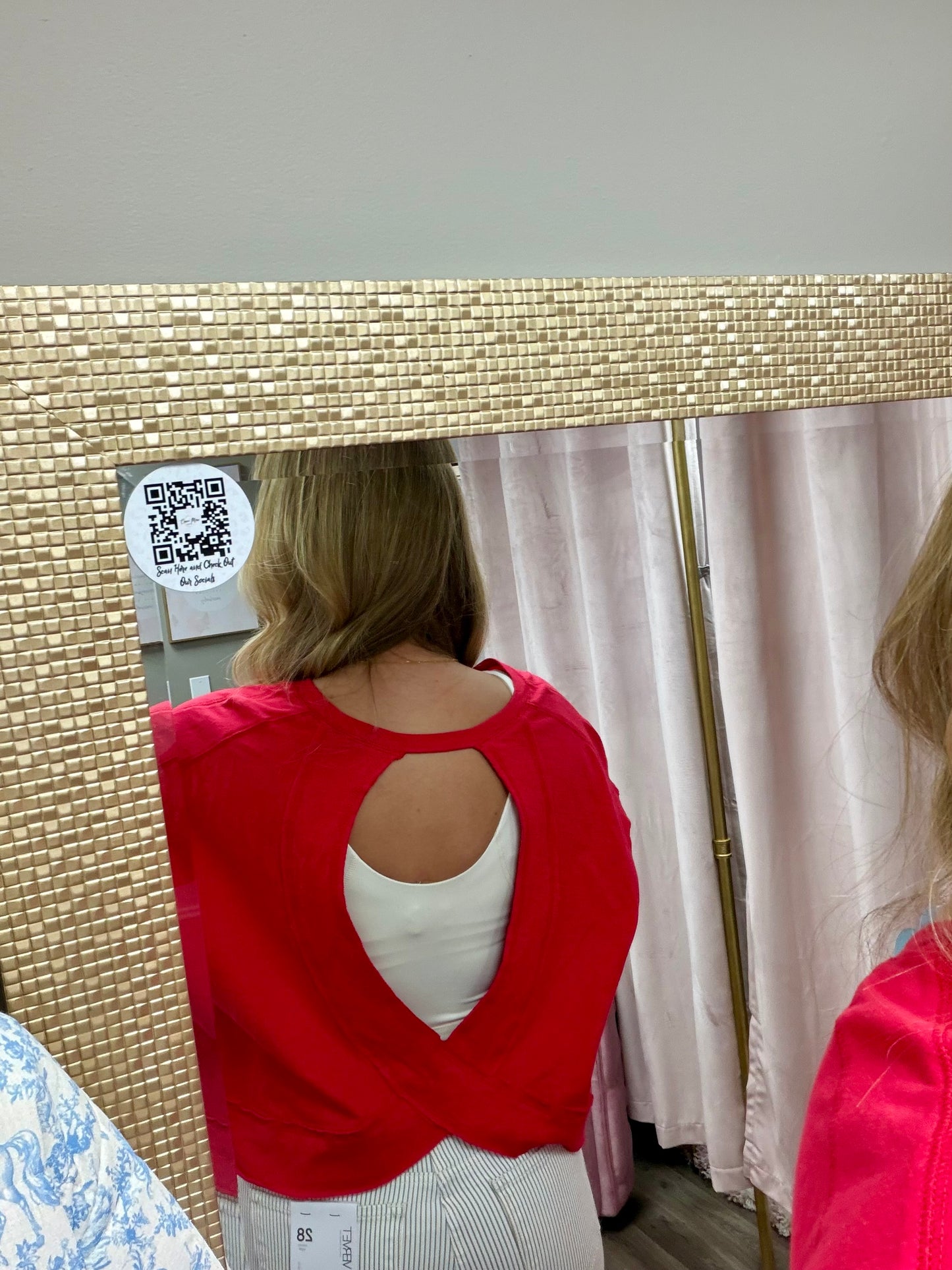 Cotton Slub Open Back Top