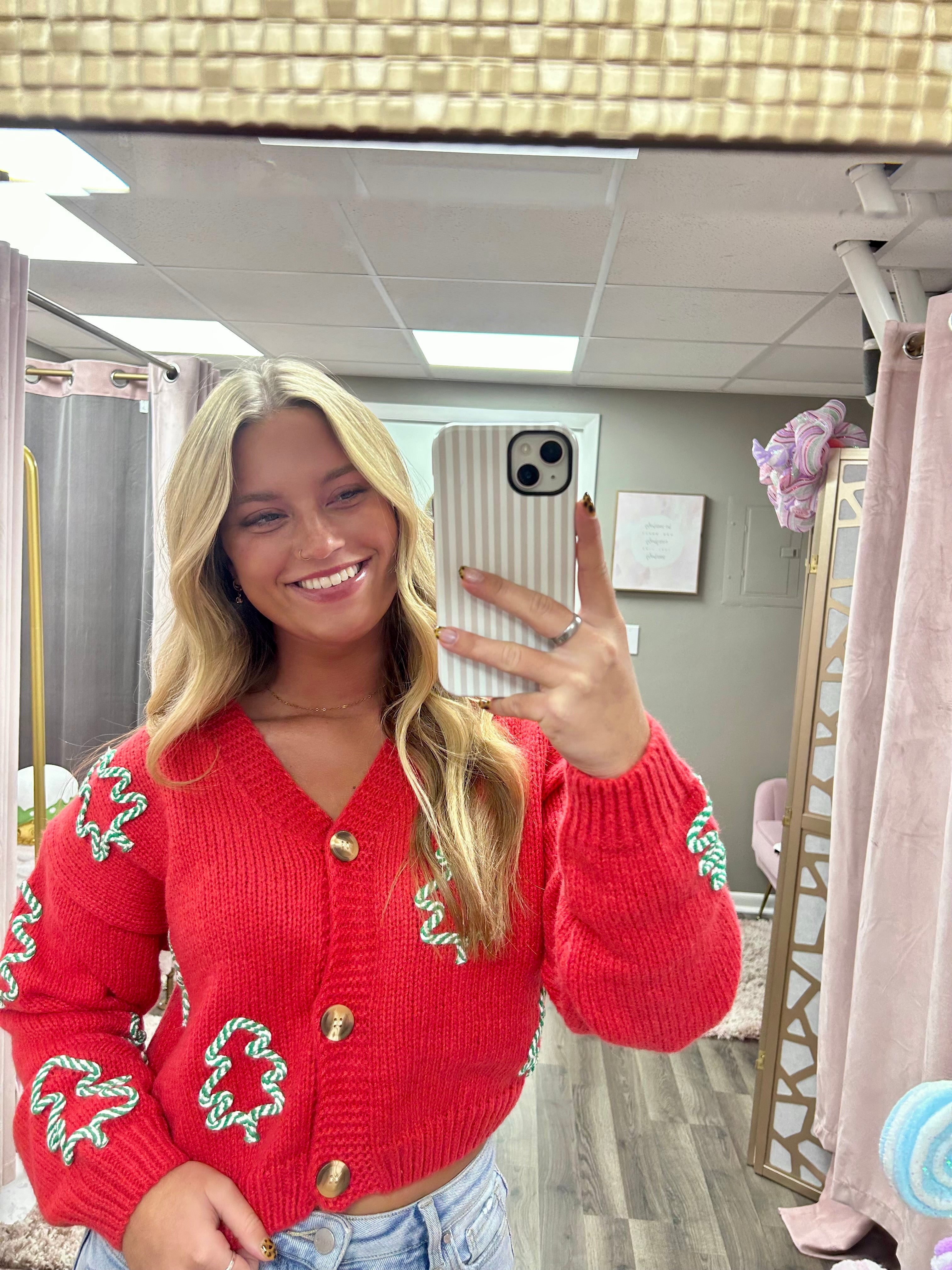 Christmas Tree Sweater Cardigan