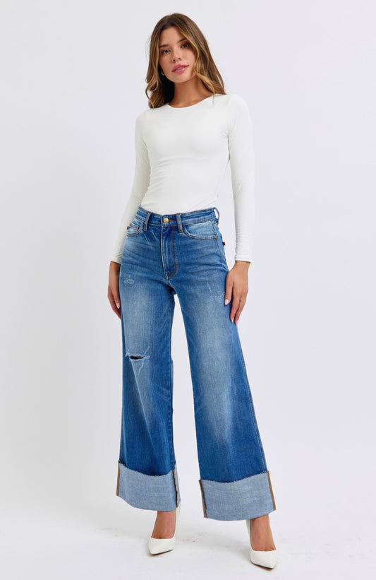 Judy Blue HW Retro Wide Leg w/ Cuff