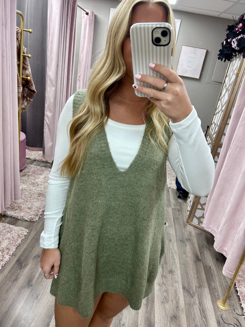 V Neck Oversized Sweater Vest
