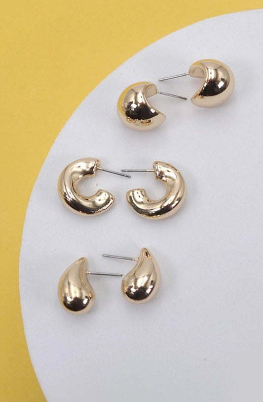 Trio Teardrop Earrings