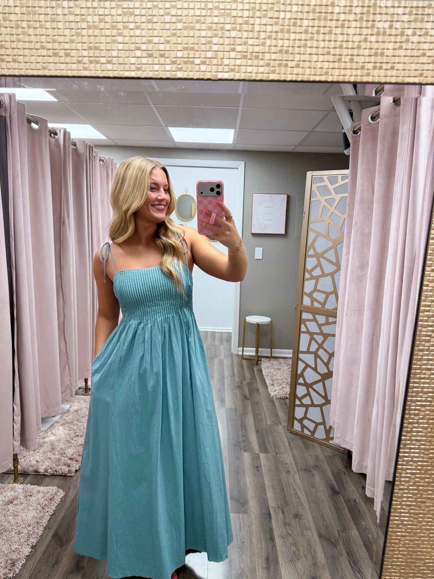 Crinkle Top Maxi Dress