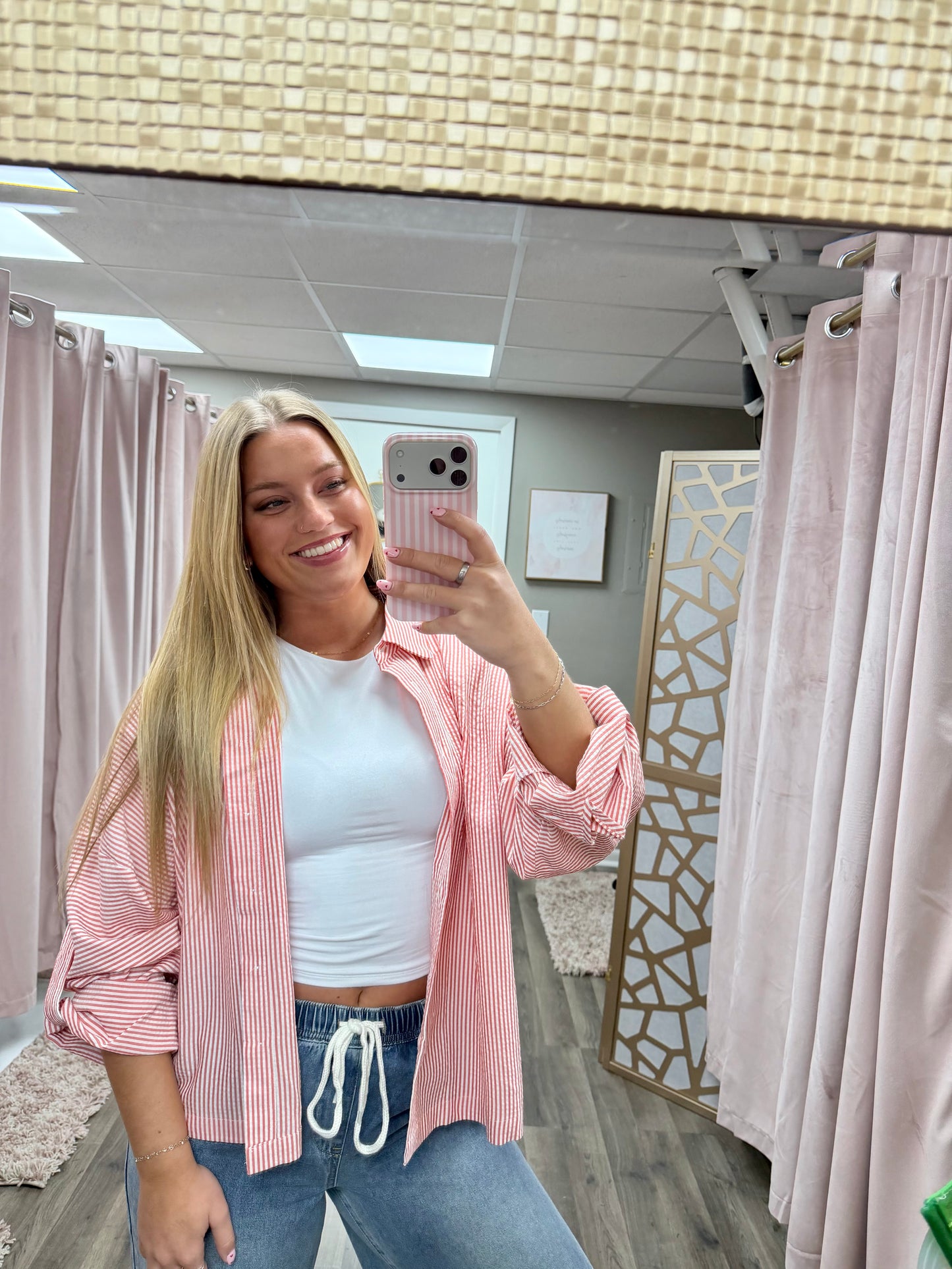 Fine Striped Button Down