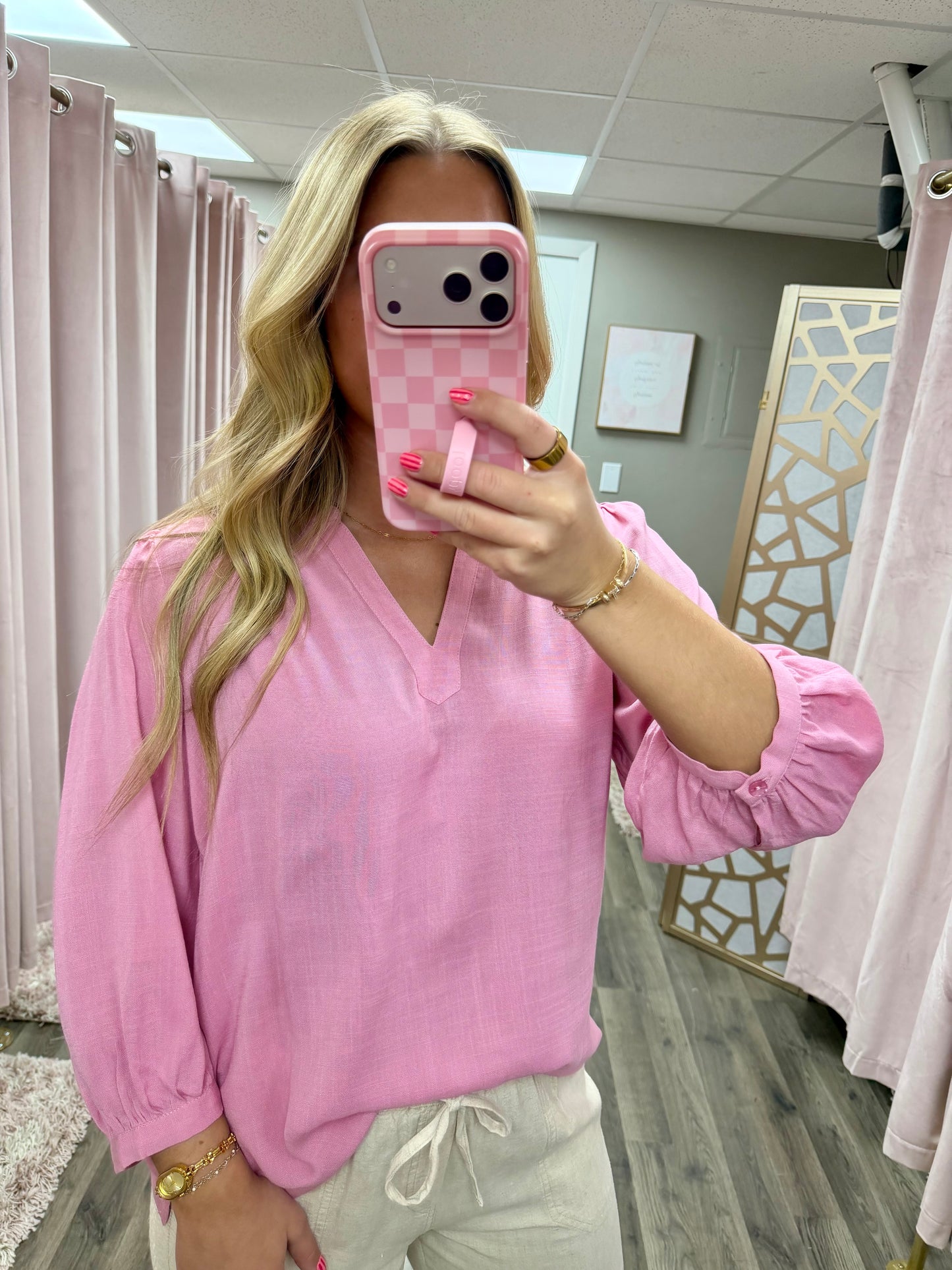 Breezy Henley Woven Top
