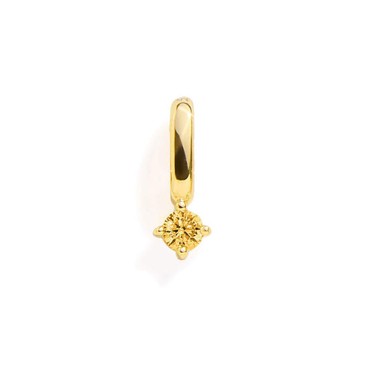 Birthstone Charm: Yellow Topaz / Gold