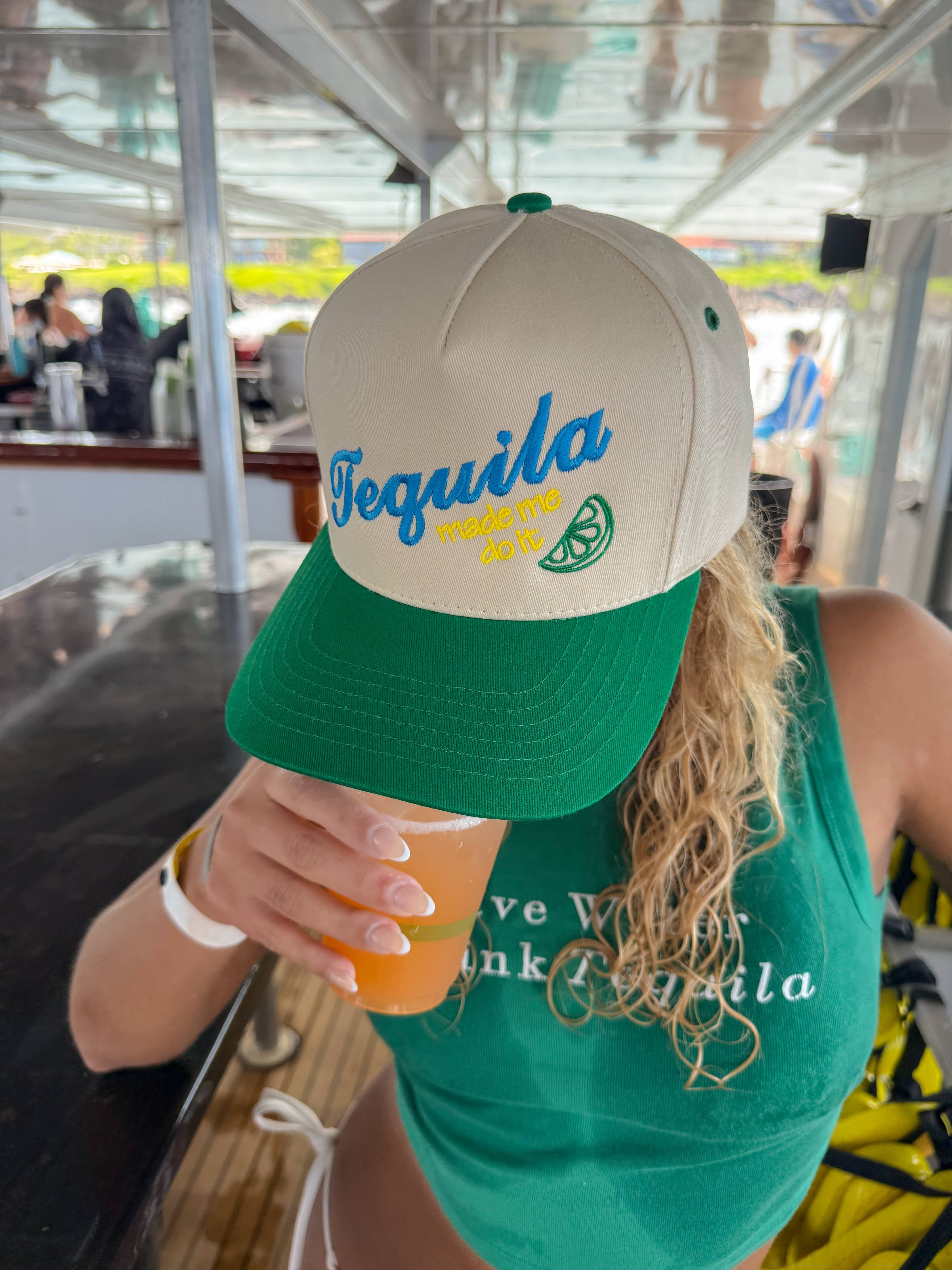 Tequila Made Me C.C Embroidered Trucker Hat