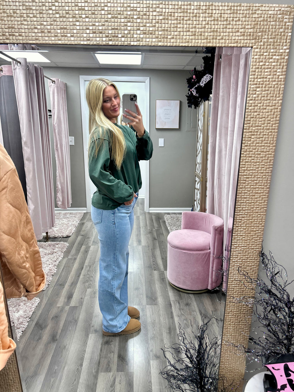 Bayeas Alsa Wide Leg Distress Jean