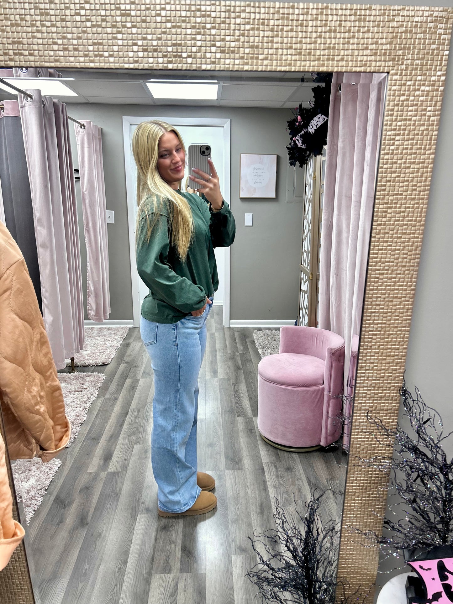 Bayeas Alsa Wide Leg Distress Jean