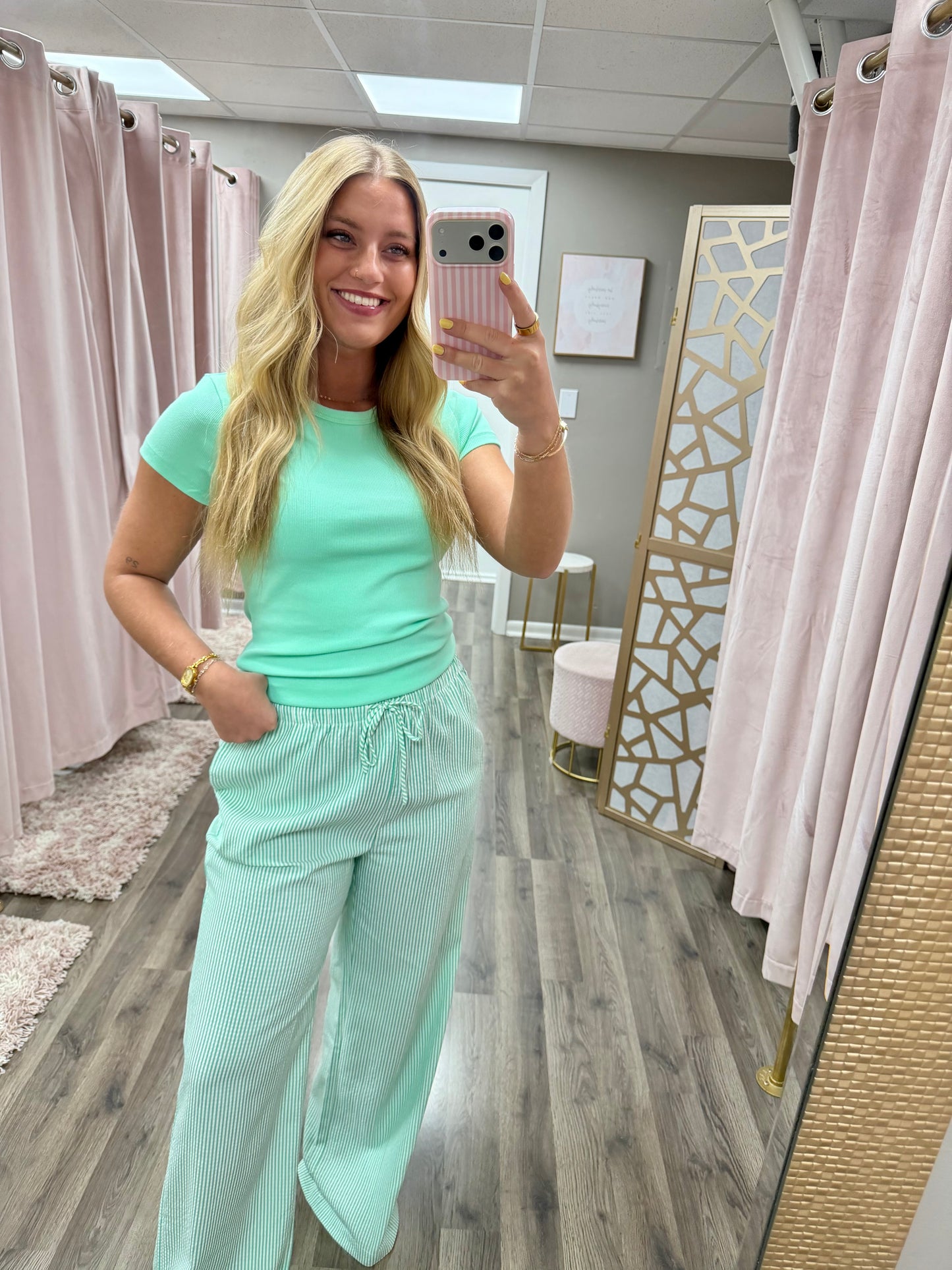 Striped Wide Leg Pant