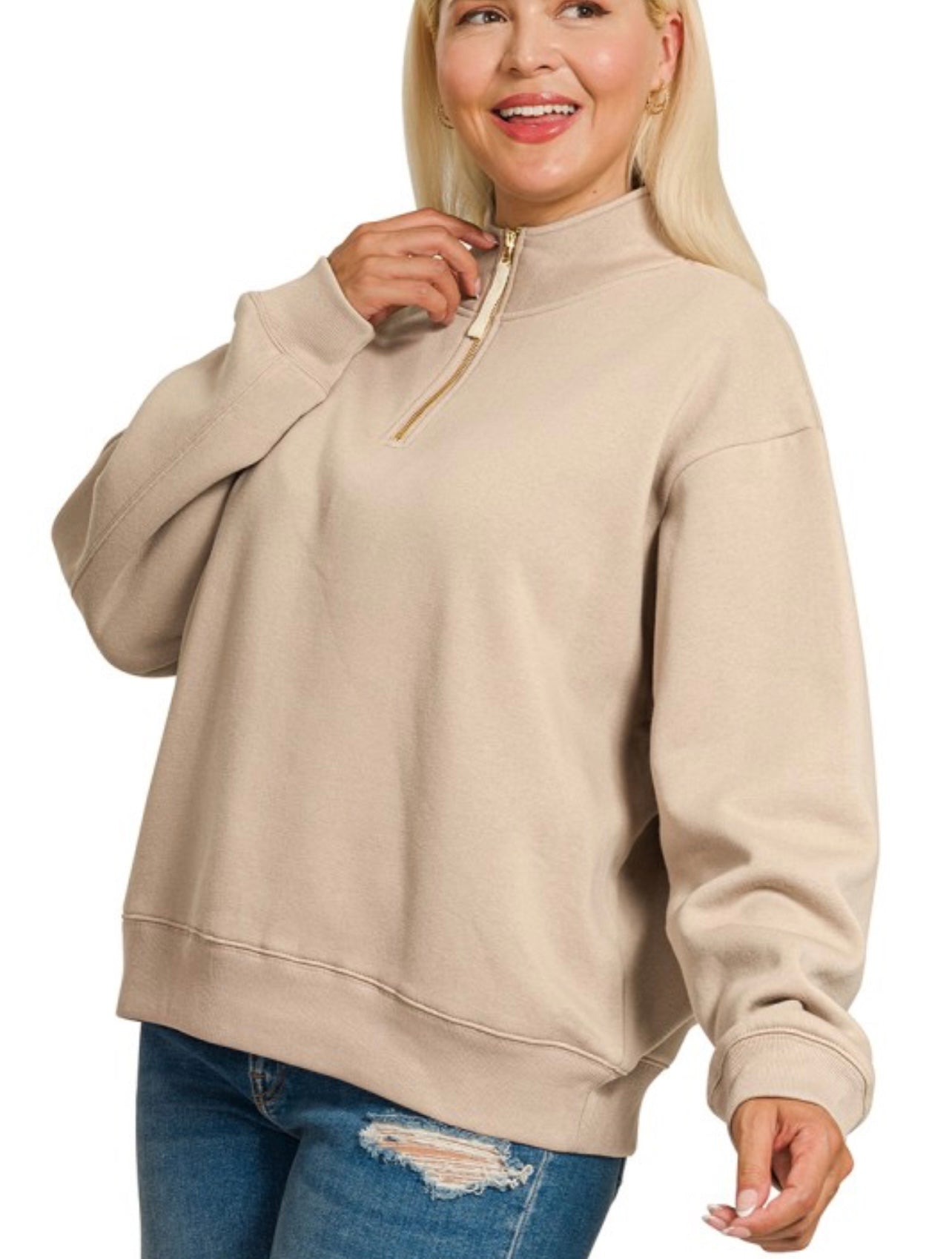 Fleece Half Zip Top