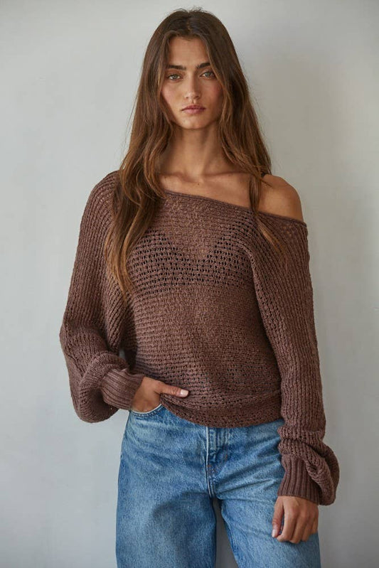 Knit Crochet Round Neck Long Sleeve