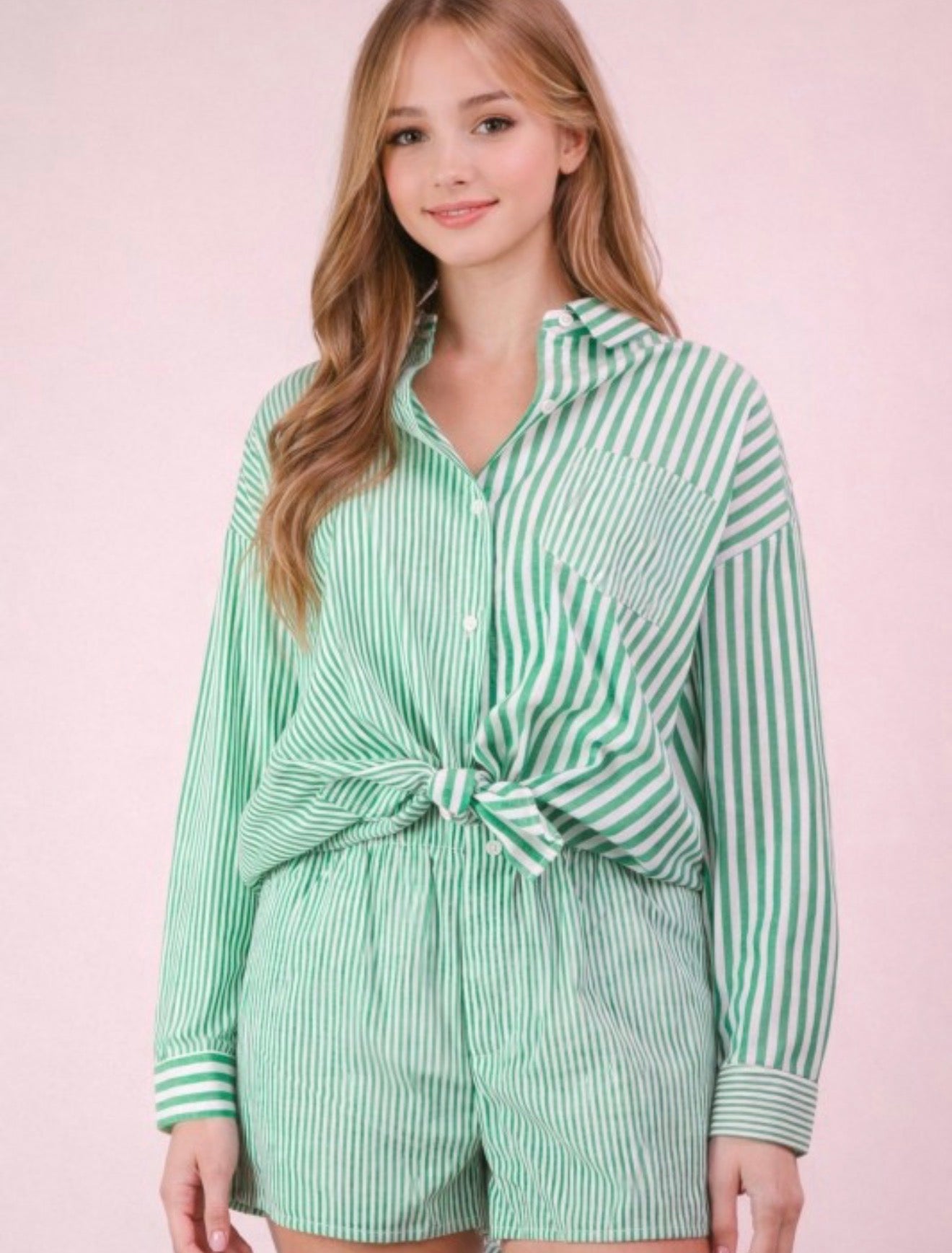 Striped Oversized Comfy Set