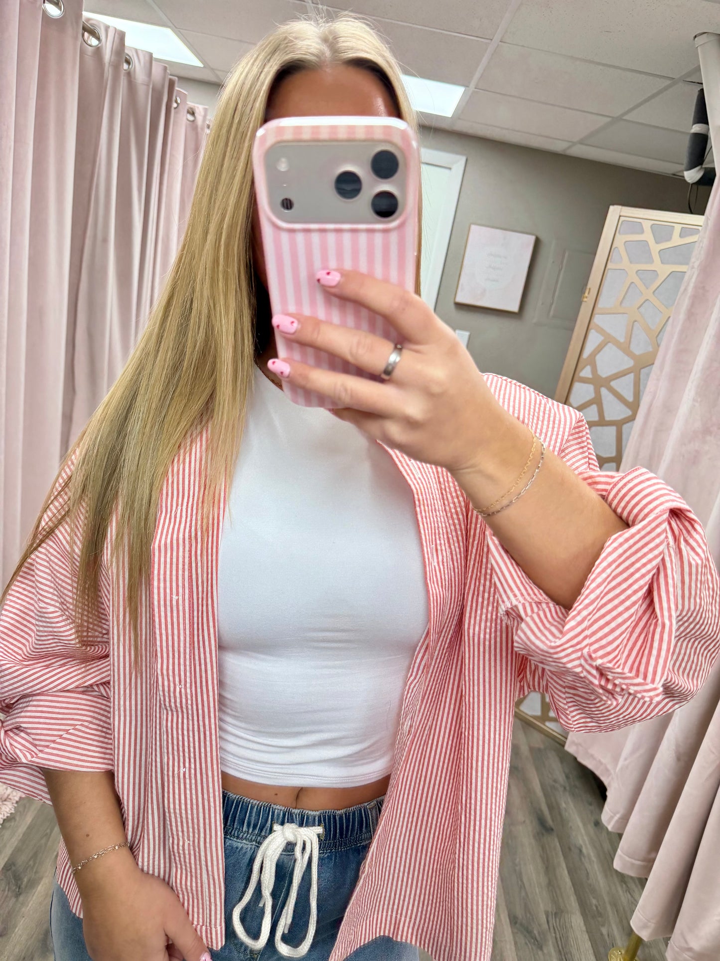 Fine Striped Button Down