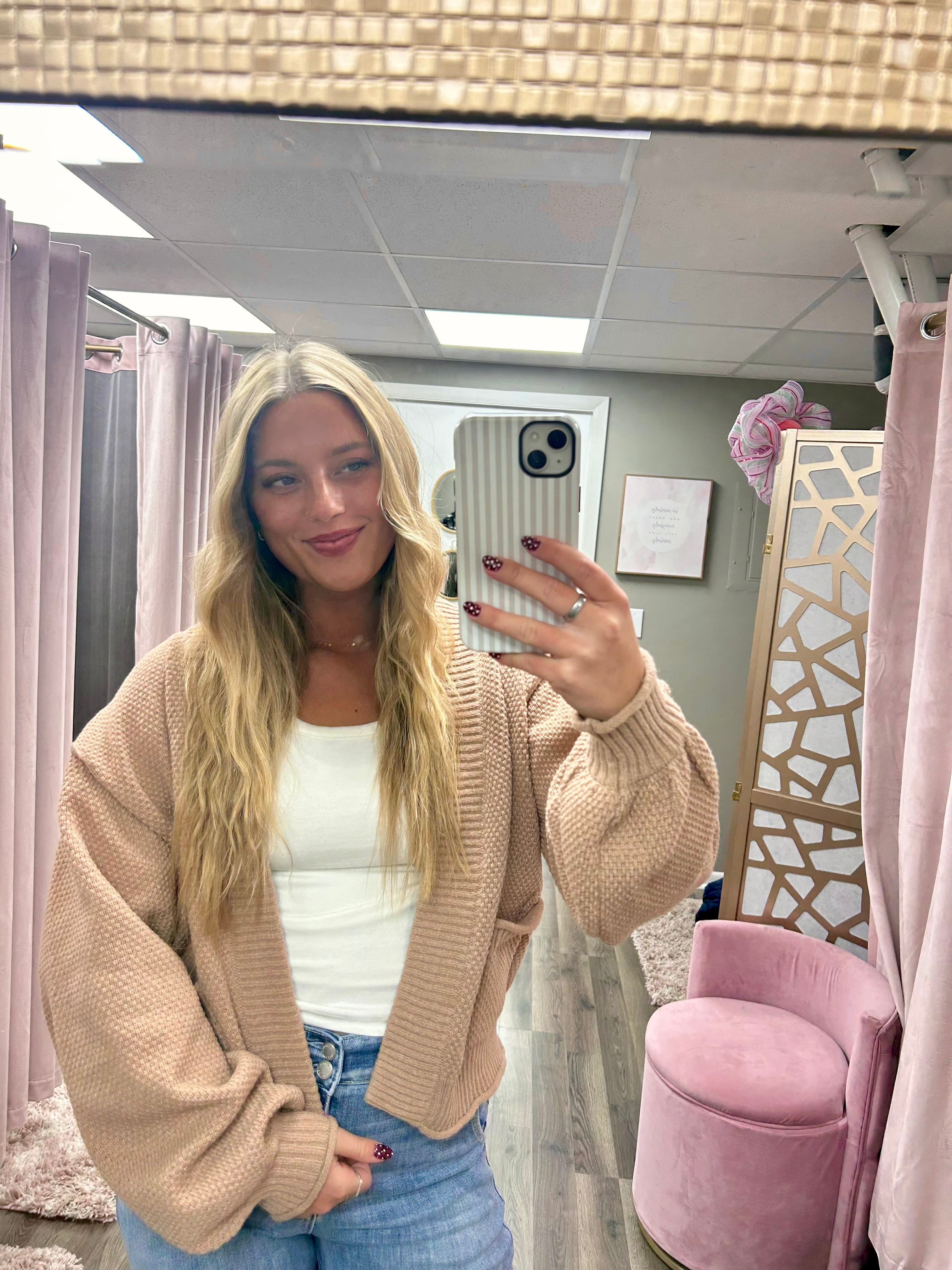 Oversized Textured Cardigan