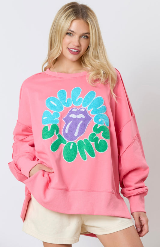 Rolling Stones Embroidered Crew