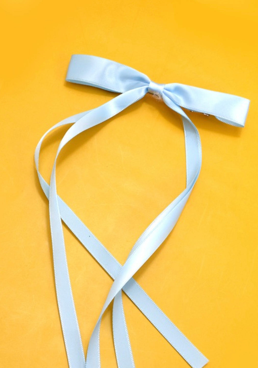 Long Satin Bow Clip