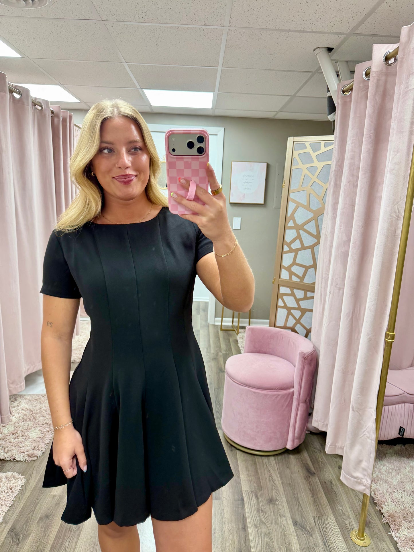 Round Neck Short Sleeve Dress