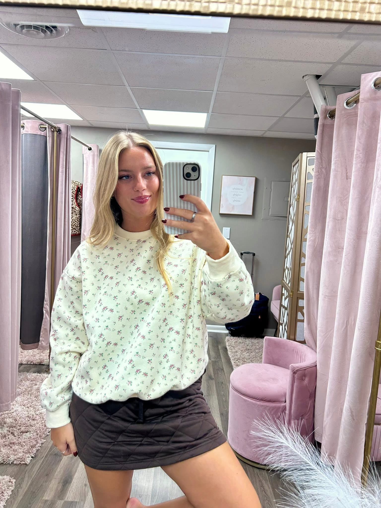 Cotton quilt skort