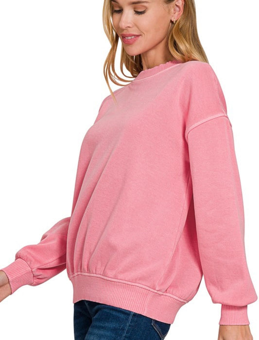 Pigment Dyed Fleece Pullover