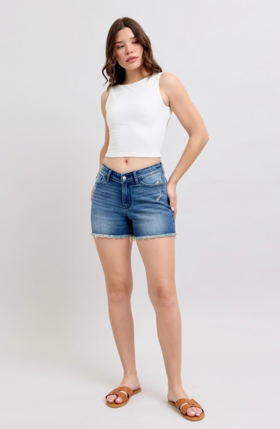 Judy Blue High Waist V Front Short