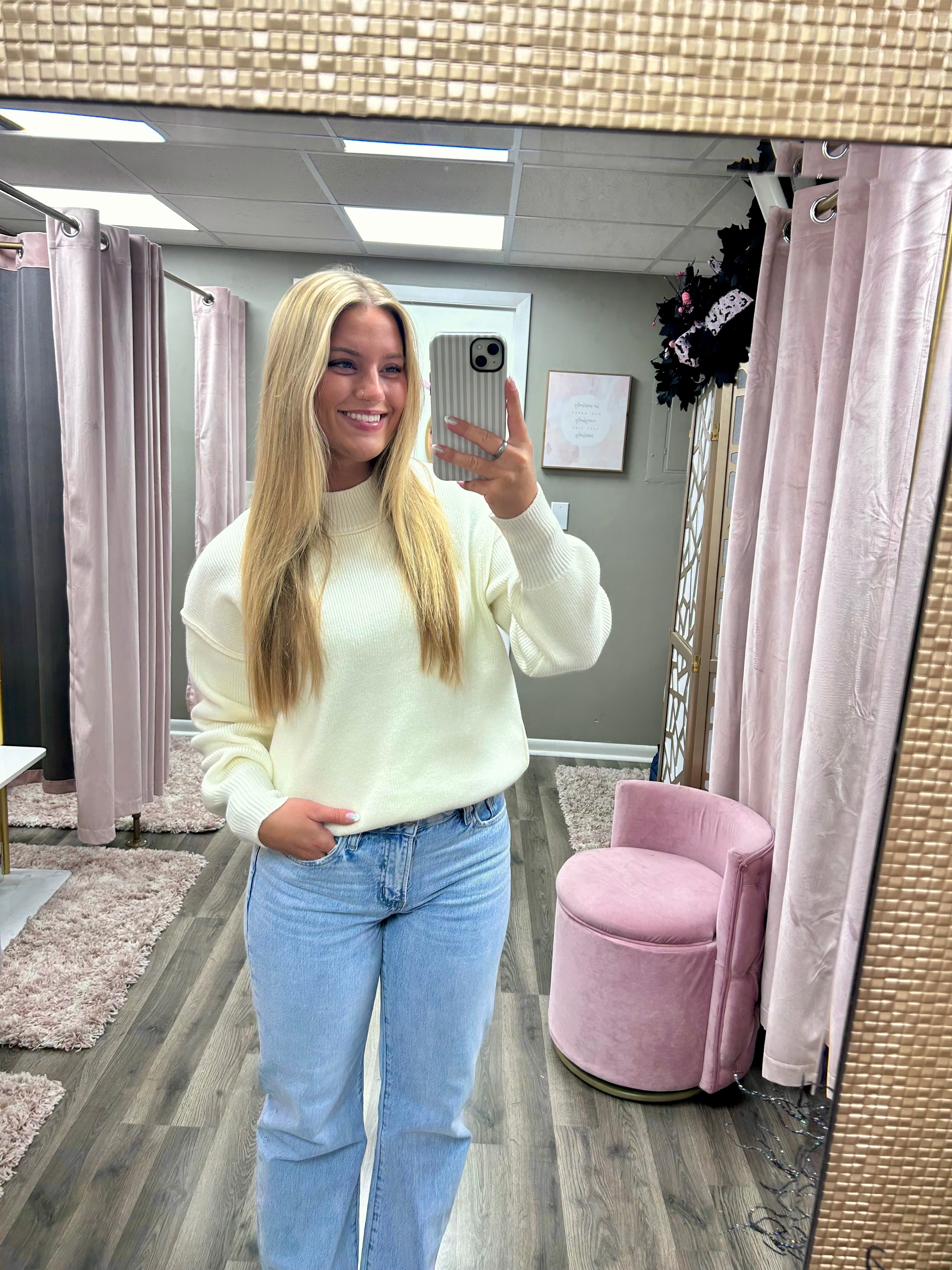 Thickband Drop Shoulder Sweater