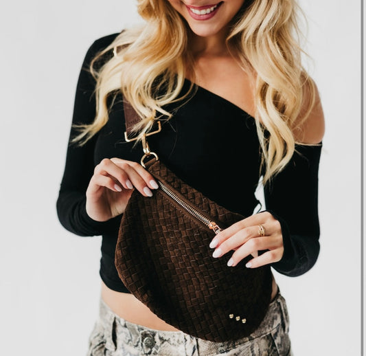PS Woven Suede Bum Bag