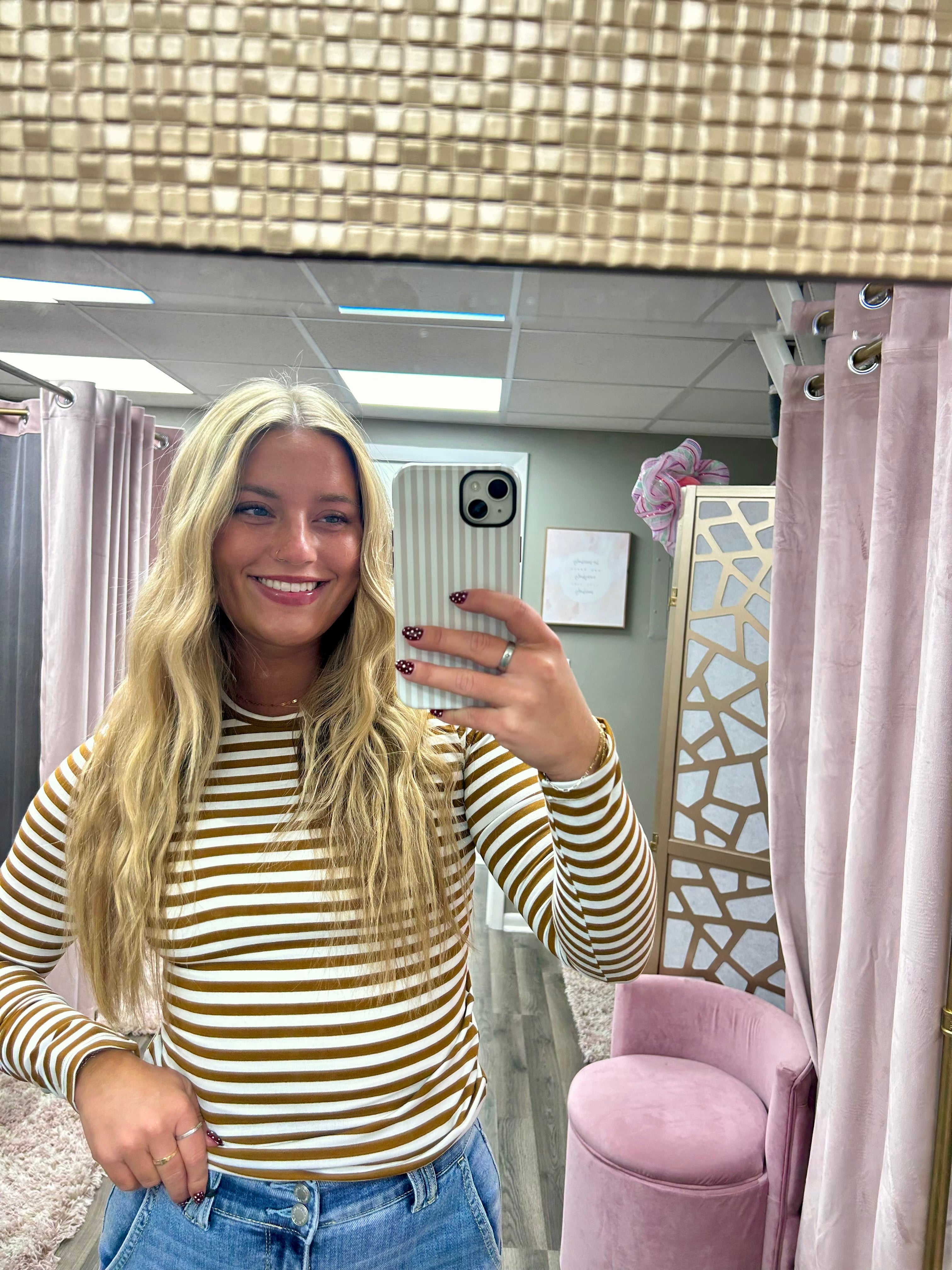 Striped Crew Neck Long Sleeve