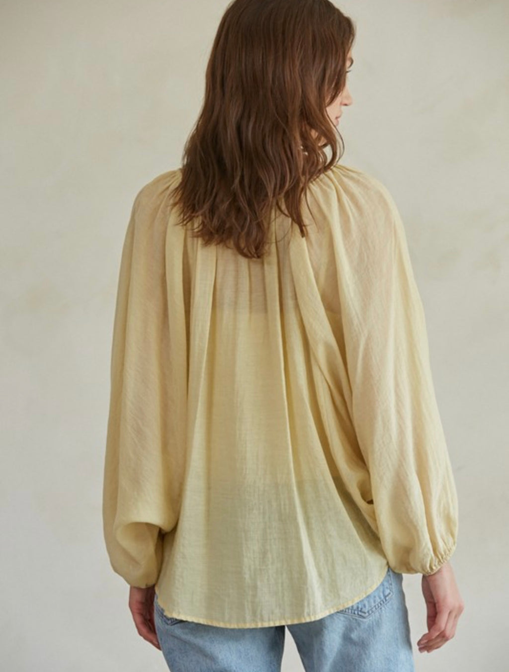 Split Neck Blouse Top